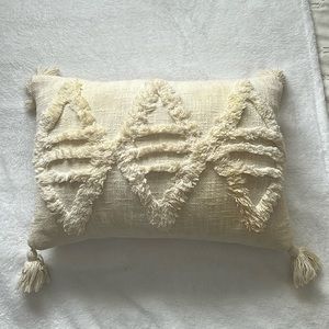 cream boho decorative pillow